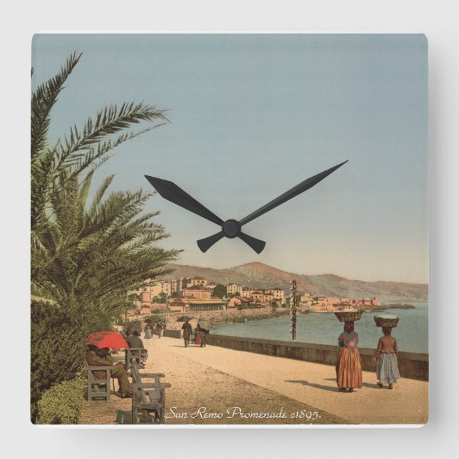 Cuadrado Reloj del paseo marítimo de San Remo (Anverso)