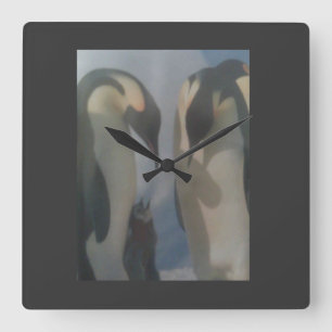 Cuadrado Reloj del pingüino