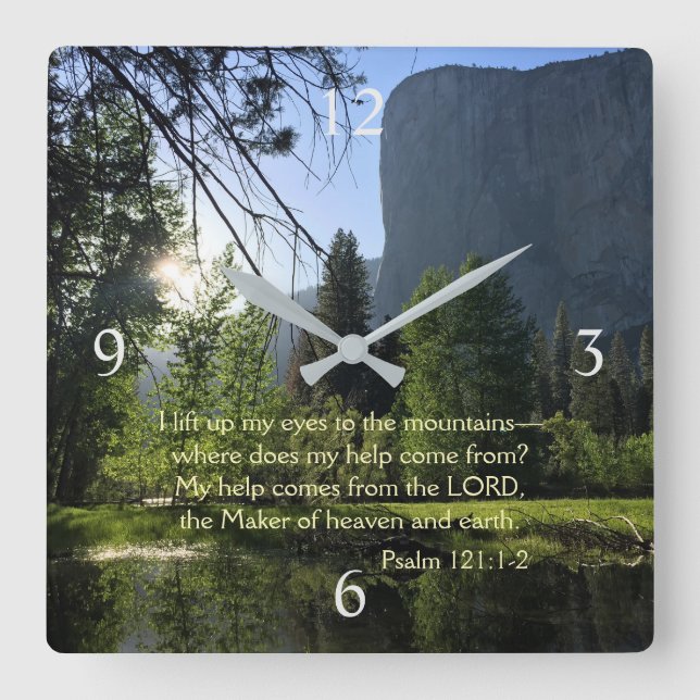 Cuadrado Reloj del Salmo del Parque Nacional Yosemite (Anverso)