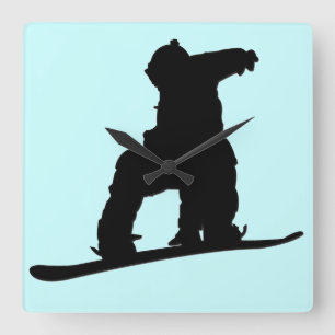 Cuadrado Reloj del Snowboarder