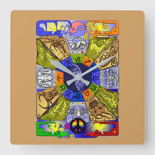 Cuadrado Reloj del zodiaco (Anverso)