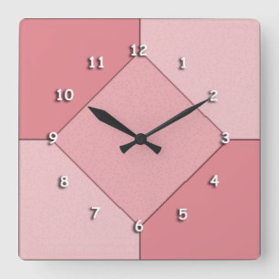 Cuadrado Reloj - diamante sobre cuadrados