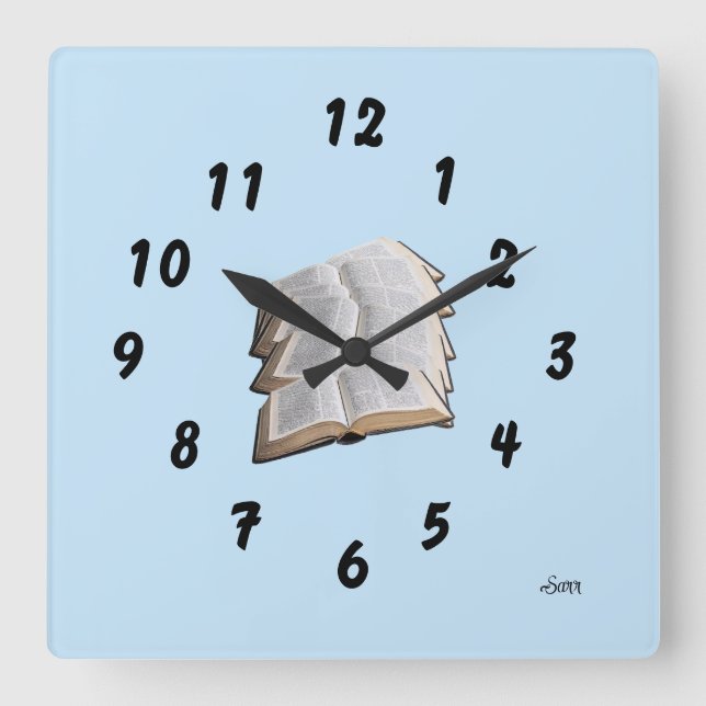 Cuadrado Reloj :  Días para aprender . (Anverso)