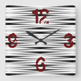 Cuadrado Reloj diseñado por cebra blanca