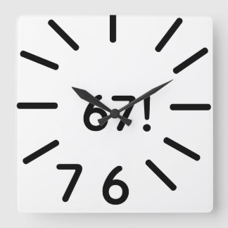 Cuadrado reloj divertido 67