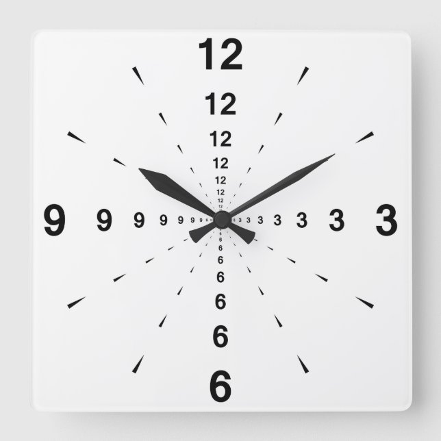 Cuadrado reloj en perspectiva (Anverso)