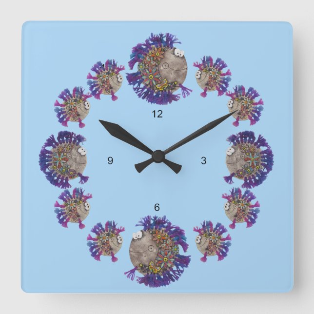 Cuadrado Reloj - Familia Púrpura (Anverso)