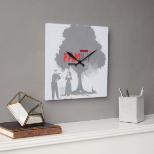 Cuadrado reloj familiar