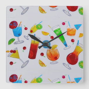 Cuadrado reloj fiesta