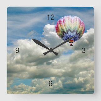 Cuadrado Reloj - Globo de aire caliente