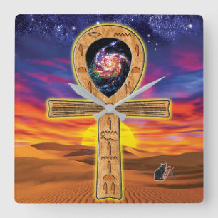 Cuadrado Reloj grande de Ankh