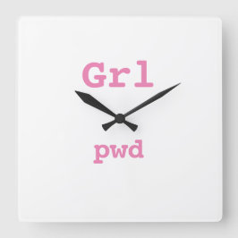 Cuadrado Reloj Grl pwd