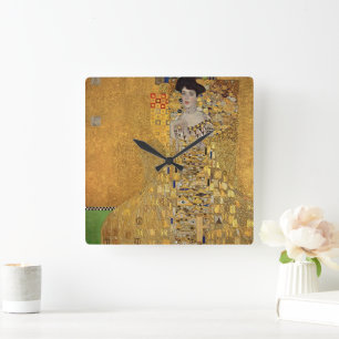 Cuadrado Reloj Gustav Klimt Mujer en Oro Adele Bloch Bauer
