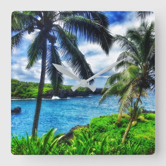 Cuadrado Reloj hawaiano (Anverso)