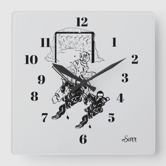 Cuadrado Reloj :  Hora Para Un Gol . (Anverso)
