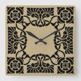Cuadrado Reloj inspirado en Art Nouveau