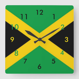 Cuadrado Reloj jamaicano de la bandera