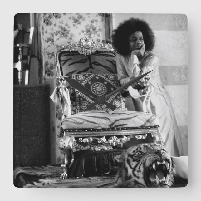 Cuadrado Reloj joven de Sathya Sai Baba (Anverso)