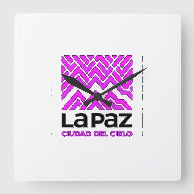 Cuadrado Reloj La Paz ciudad del cielo (Anverso)