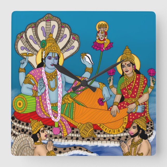 Cuadrado Reloj Lakshmi Narayan (Anverso)