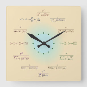 Cuadrado Reloj matemático