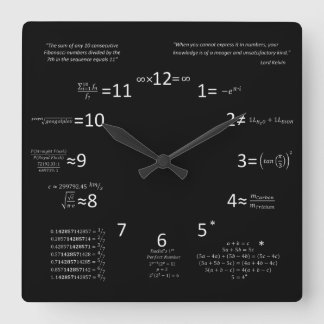 Cuadrado Reloj matemático