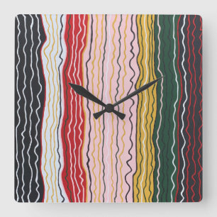 Cuadrado Reloj moderno de dos paredes