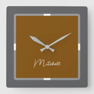 Cuadrado Reloj moderno de mi mariposa