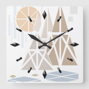Cuadrado Reloj moderno, elegante, abstracto, decorativo