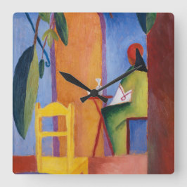 Cuadrado Reloj mural de arte "Turkish Café"