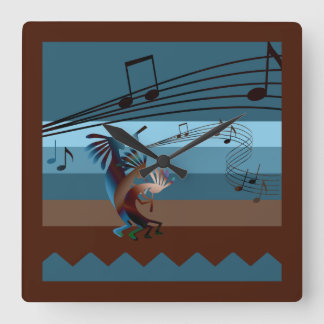 Cuadrado Reloj musical del suroeste de Kokopelli