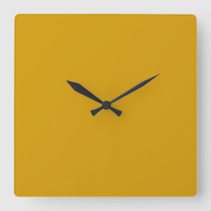 Cuadrado Reloj Naranja amarillo dorado