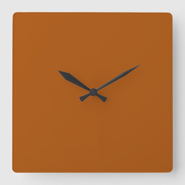 Cuadrado Reloj Naranja quemado (Anverso)