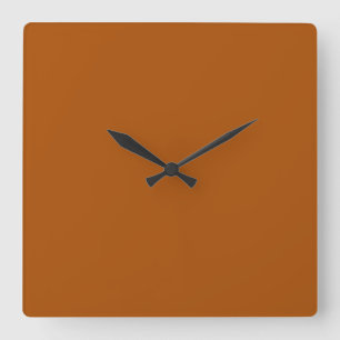 Cuadrado Reloj Naranja quemado