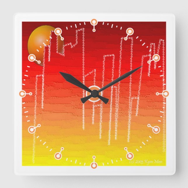 Cuadrado Reloj nocturno de escarlata (Anverso)