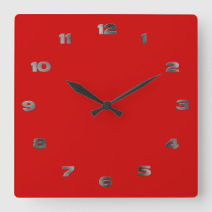 Cuadrado Reloj - Números árabes Metalizado