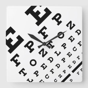 Cuadrado Reloj optometrista de Eyechart