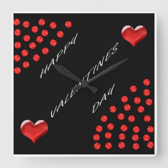 Cuadrado reloj pared (Anverso)