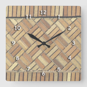 Cuadrado Reloj - Patrón de ladrillo