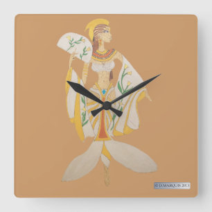 Cuadrado RELOJ personalizado - ORO Nº 2