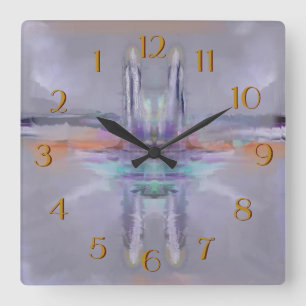 Cuadrado Reloj posterior de las torres gemelas