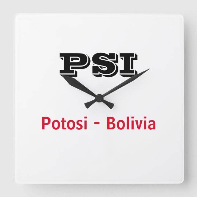 Cuadrado Reloj Potosi Bolivia (Anverso)