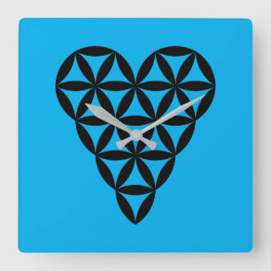 Cuadrado Reloj Premium - "Corazón de la vida" x1, Diseño, V