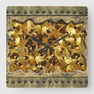 Cuadrado Reloj Radical Steampunk 10