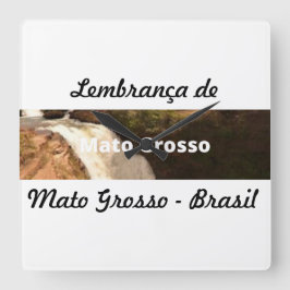 Cuadrado Reloj recuerdo de Mato Grosso