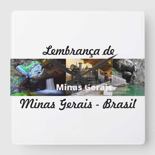 Cuadrado Reloj recuerdo de Minas Gerais (Anverso)