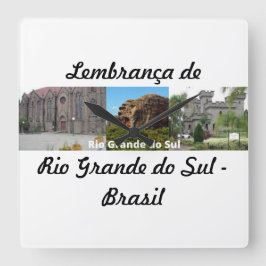 Cuadrado Reloj recuerdo de Rio Grande do Sul