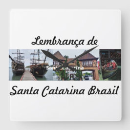 Cuadrado Reloj recuerdo de Santa Catarina Brasil