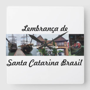 Cuadrado Reloj recuerdo de Santa Catarina Brasil