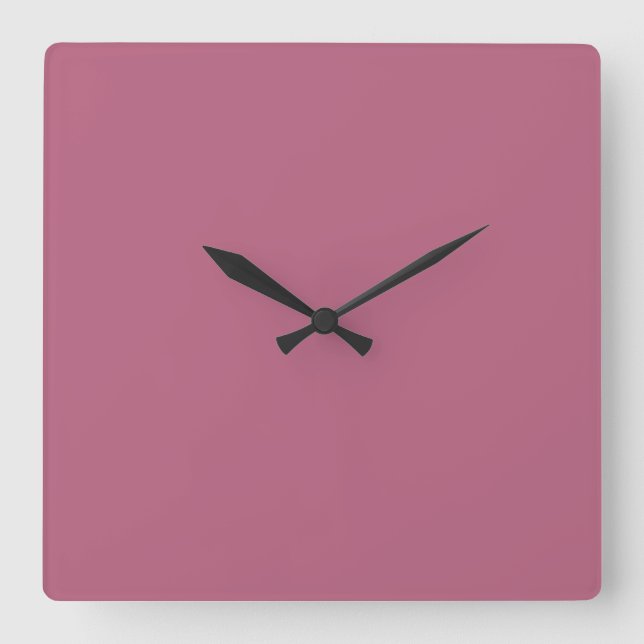Cuadrado Reloj rosa de malva (Anverso)